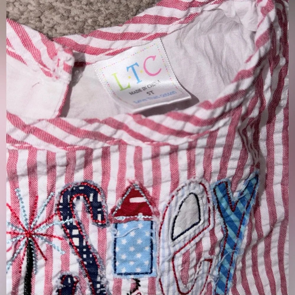 “Paisley Jane” 4th of July Dress with adorable Lady Liberty